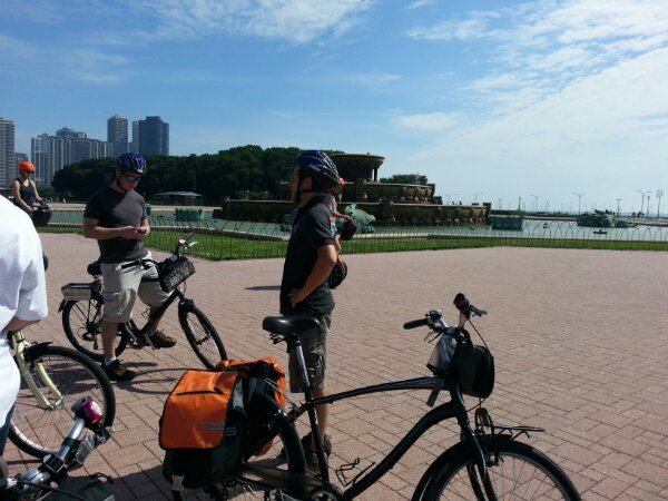 Bicycle tour round Chicago