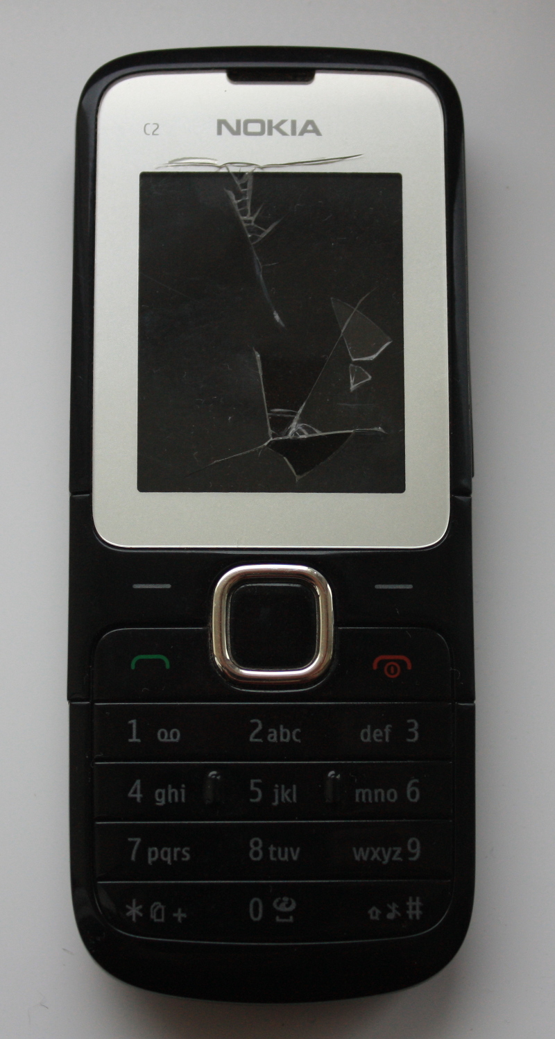 This was the state of the Nokia phone. The LCD was out but the phone sort-off still worked