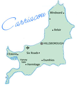 Map of Carriacou