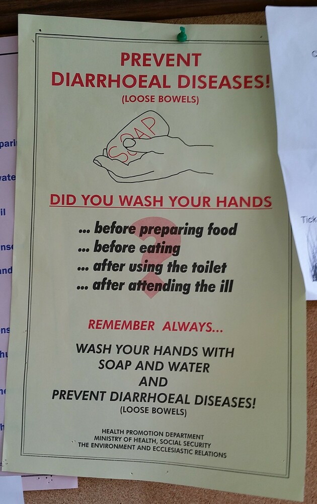 A warning poster in the post office