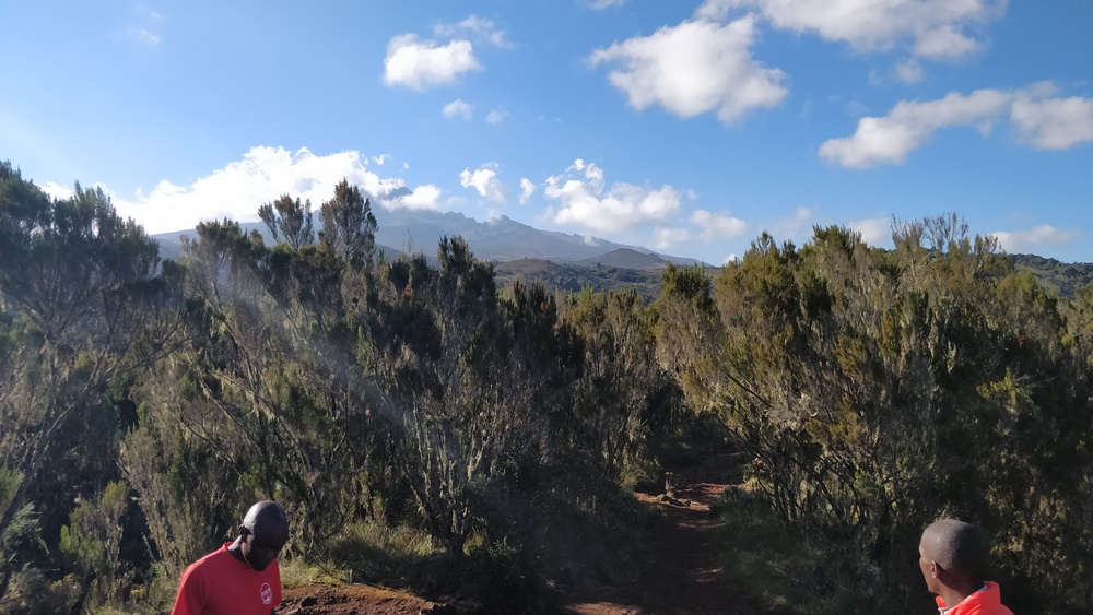 The caldera we hiked to