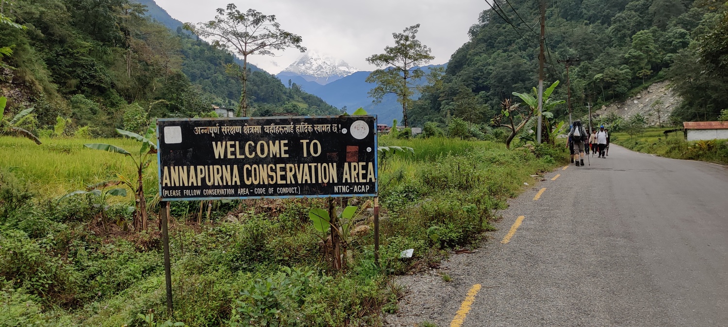 Entering the Annapurna conservation area