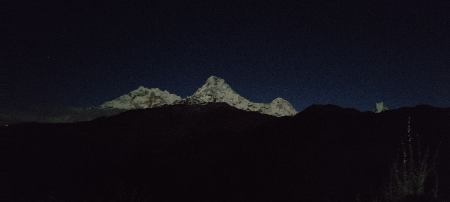 The Annapurnas before dawn