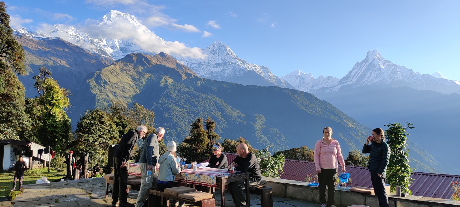 The view at breakfast in Tadapani