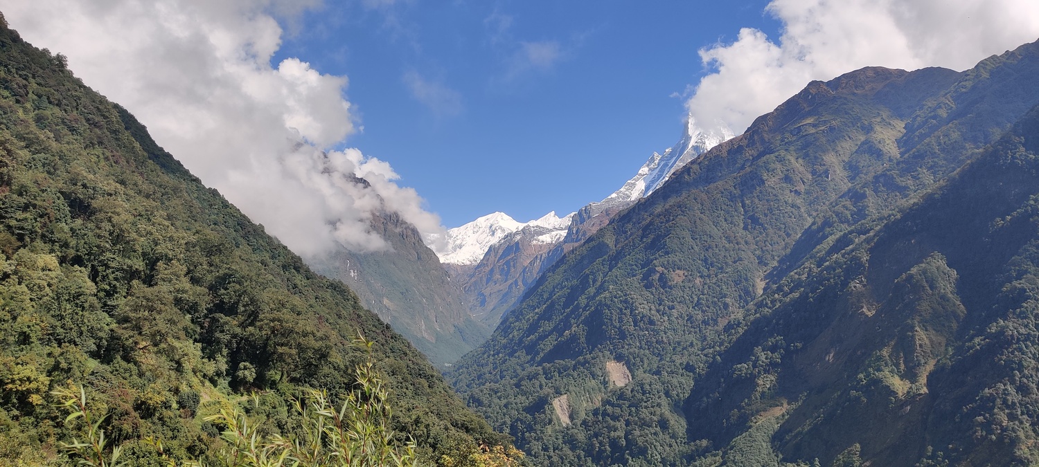 View north towards the real mountains