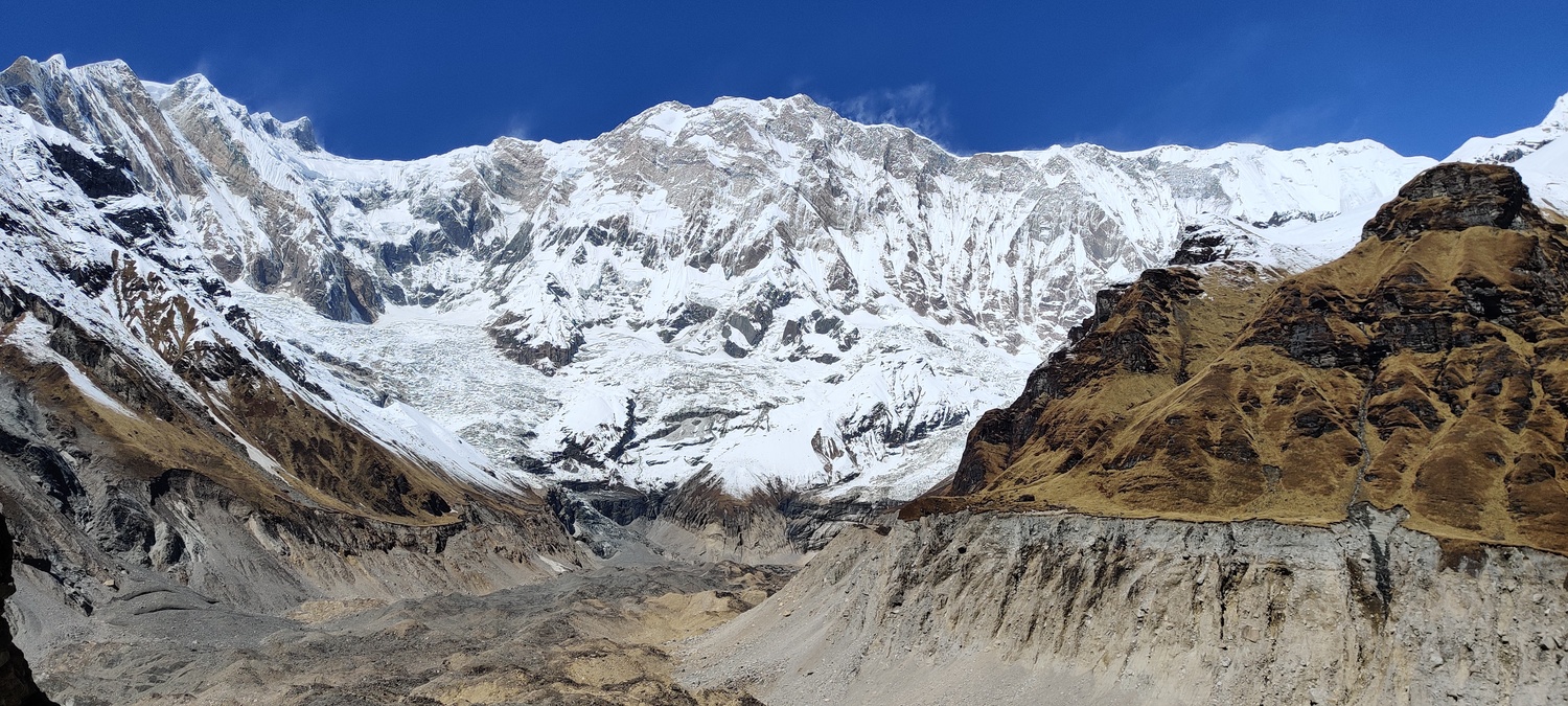 Closeup of Annapurna I (8,091 m)